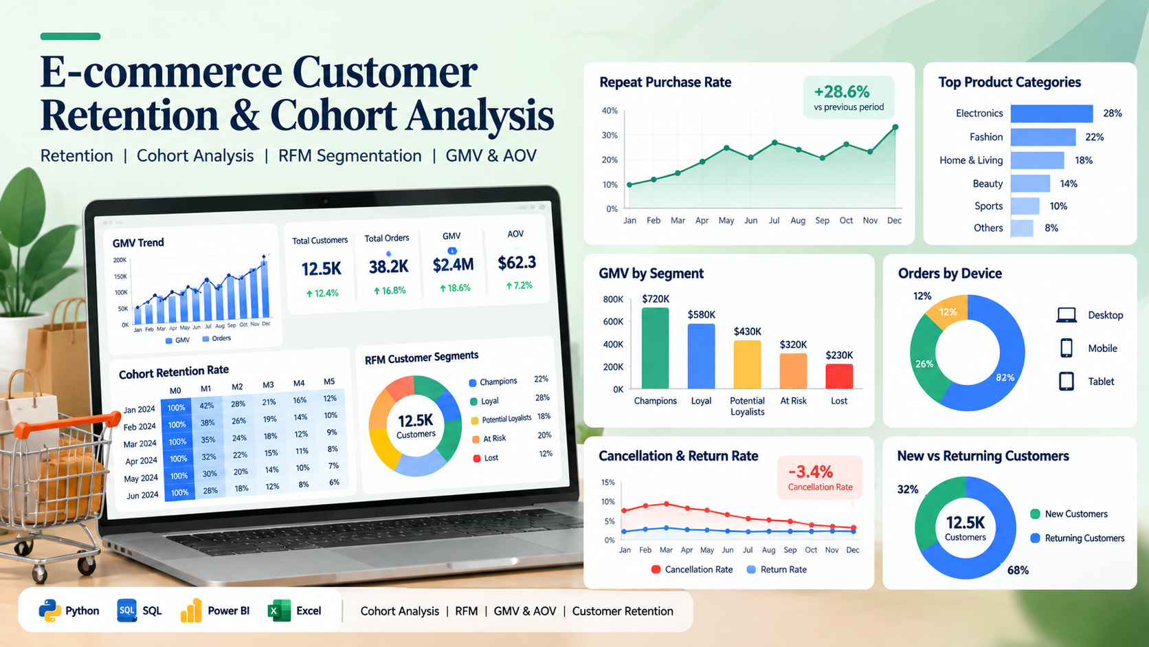 E-commerce Customer Retention and Cohort Analysis